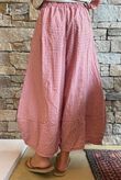 Arbi Gingham Pocket Culotte Pant Indian Red
